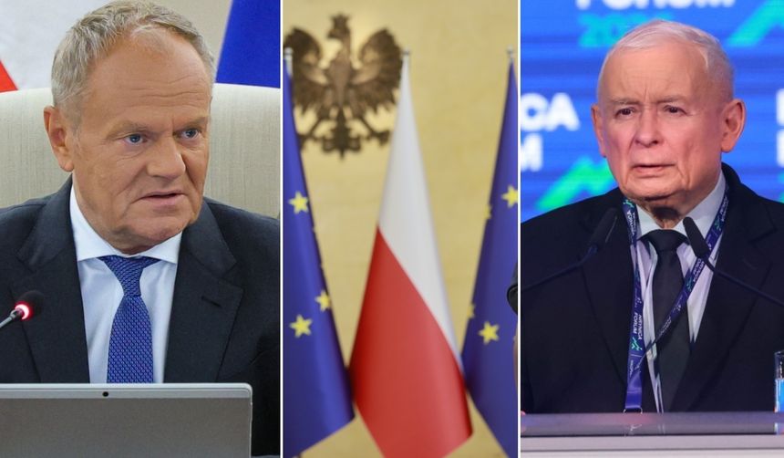 Tusk, Kaczyński, UE